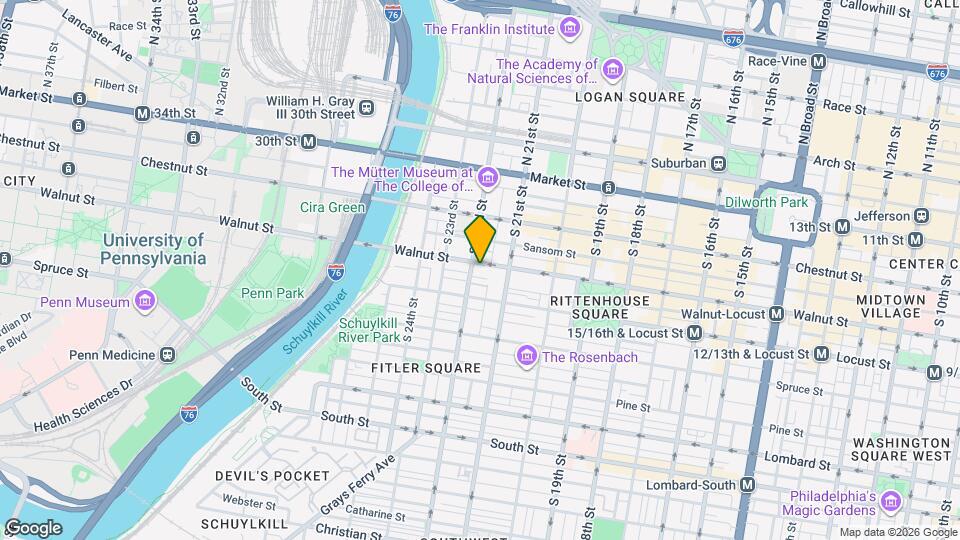 2124 Walnut St, Unit 3R Map and Location Details