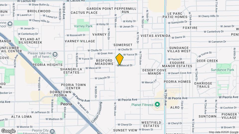 7839 W Mescal St Map and Location Details