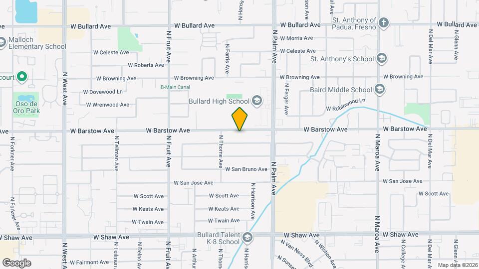 1141 W Barstow Ave Map and Location Details