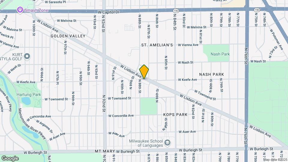 8727 W Lisbon Ave Map and Location Details