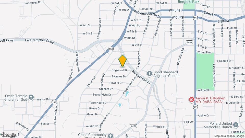 1107 Dogwood St Map and Location Details