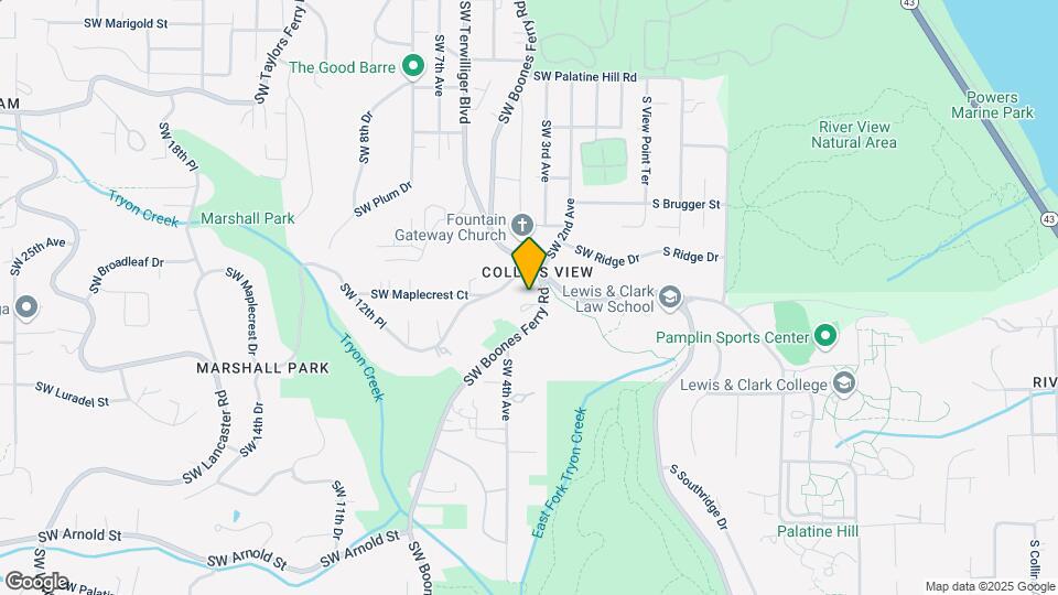 10015 SW Boones Ferry Rd Map and Location Details