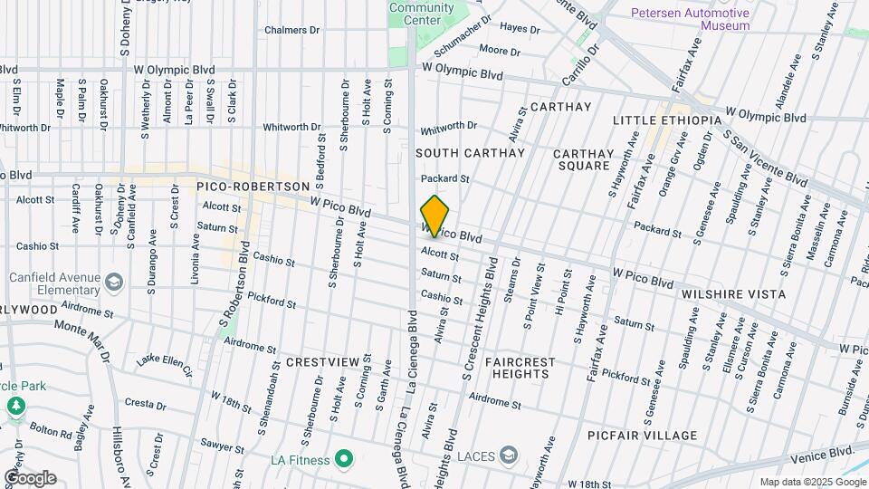 1211 S Crescent Heights Blvd Mapa y Detalles de la Ubicación