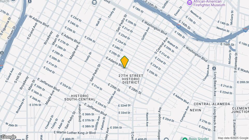 860 E Adams Blvd Map and Location Details