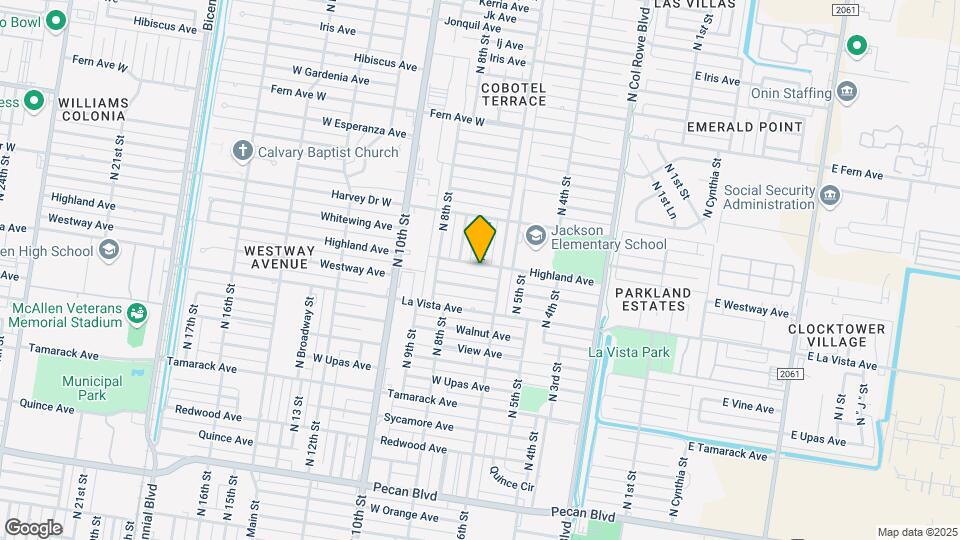 619 Highland Ave Map and Location Details