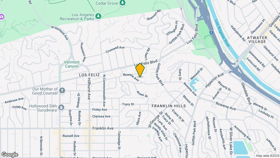 3419 Rowena Ave Mapa y Detalles de la Ubicación