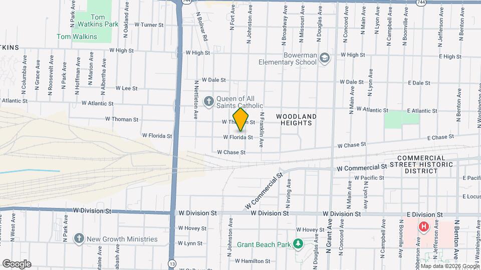 1207 W Florida St Map and Location Details