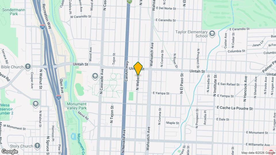 1103 N Weber St Map and Location Details