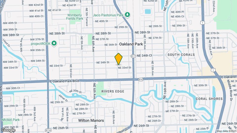 1001 NE 33rd St Map and Location Details