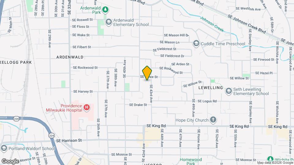 9717 SE 43rd Ave Map and Location Details