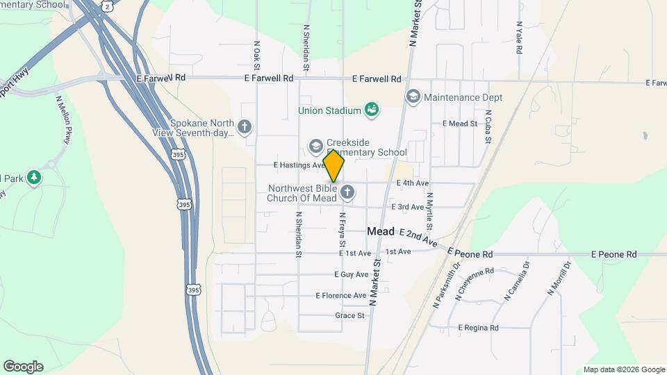 12205 N Freya St Map and Location Details