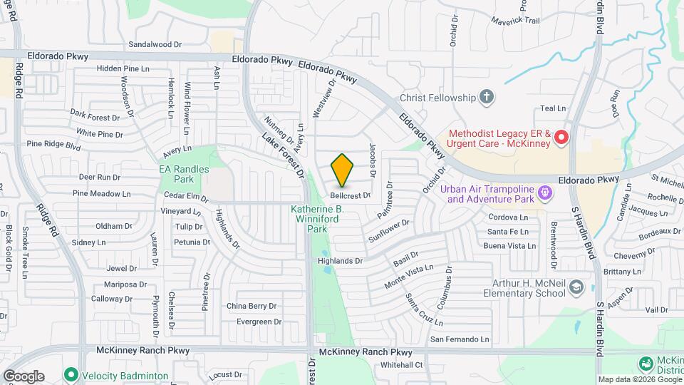 4604 Bellcrest Dr Mapa y Detalles de la Ubicación
