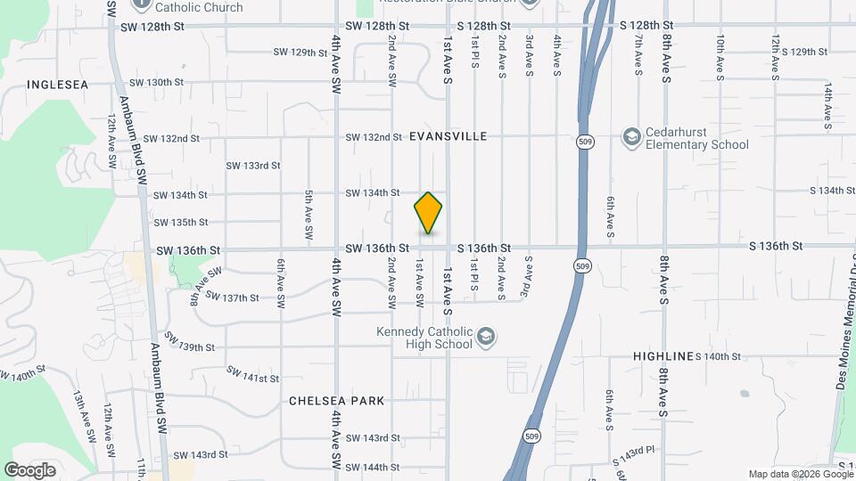 13454 1st Ave SW Map and Location Details