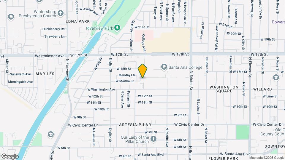 1402 College Ave Map and Location Details