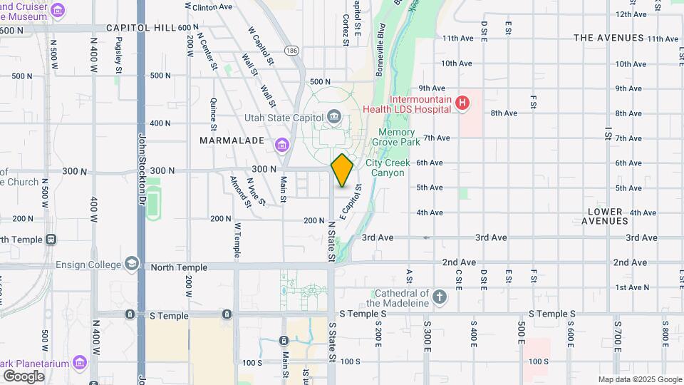 111 E Hillside Ave Map and Location Details
