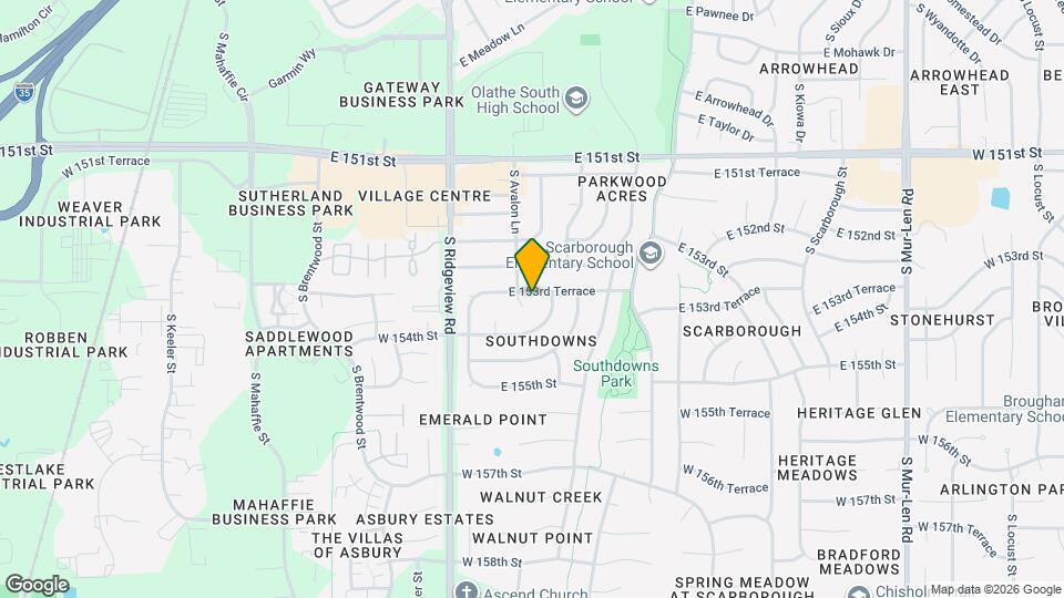 1415 E 153rd Terrace Map and Location Details