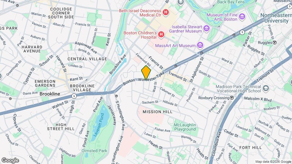 800 Huntington Ave Mapa y Detalles de la Ubicación