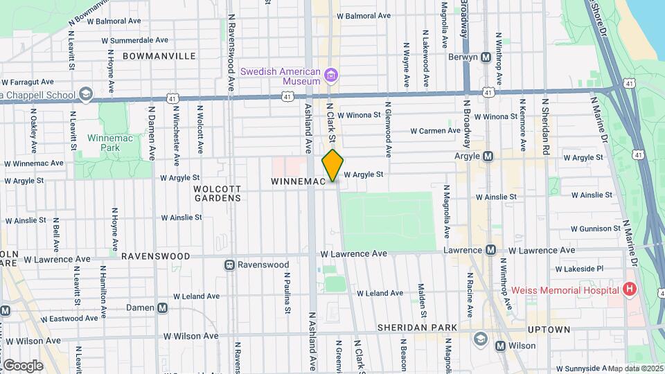 1502 W Ainslie St Map and Location Details
