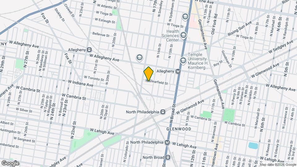 1619 W Toronto St Map and Location Details