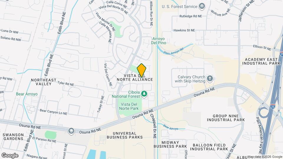 1404 Vista Monte Dr NE Map and Location Details