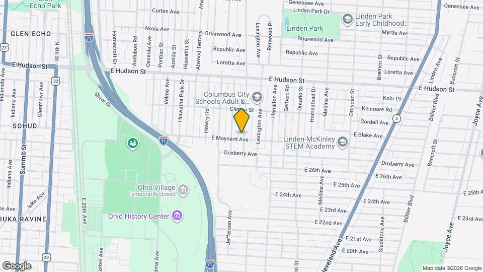 2203-2205-2205 McGuffey Rd Map and Location Details