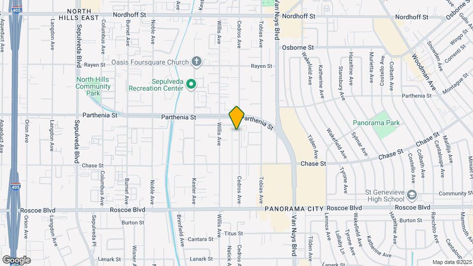 8623 Cedros Ave Map and Location Details