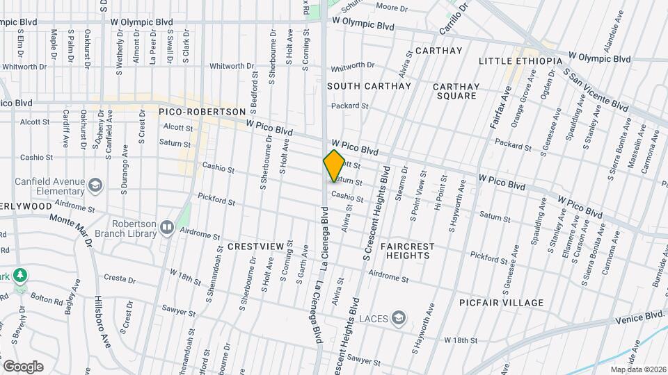 6133 Cashio St Map and Location Details