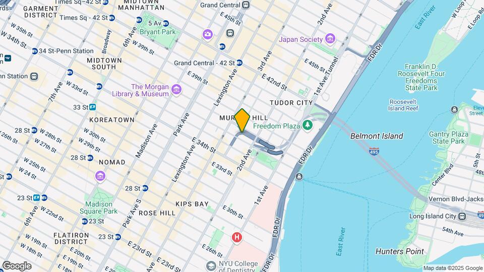 225 E 36th St Map and Location Details