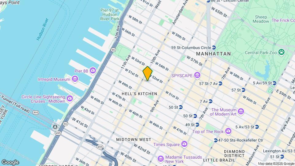 447 W 51st St Map and Location Details