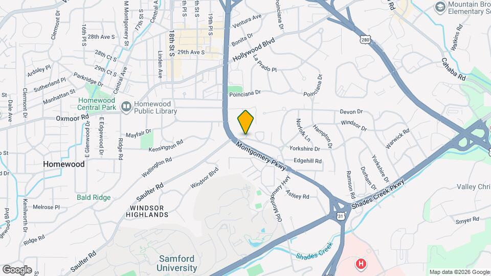 Cahaba Park Apartments Map and Location Details