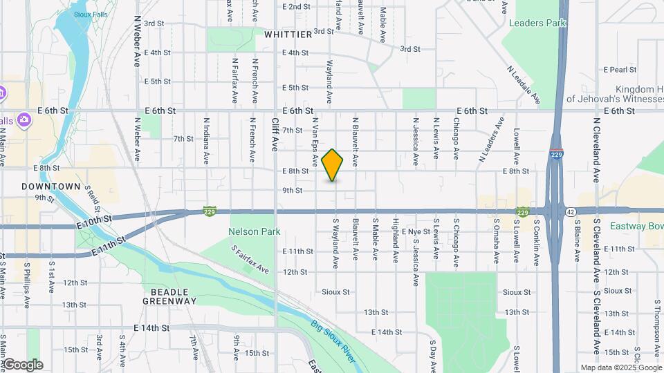 101 N Wayland Ave Map and Location Details