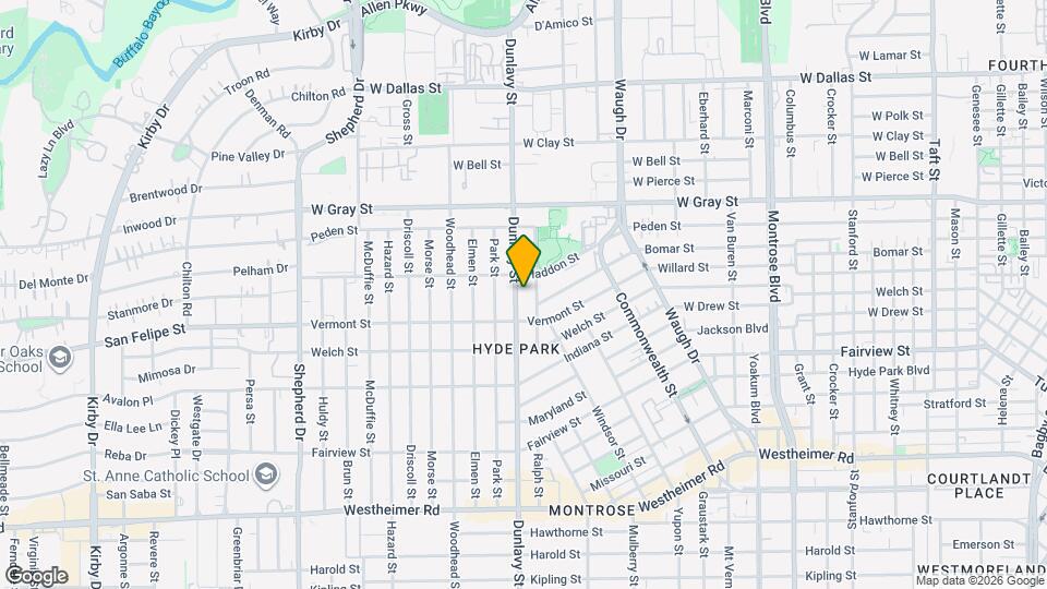 1719 Dunlavy St Map and Location Details