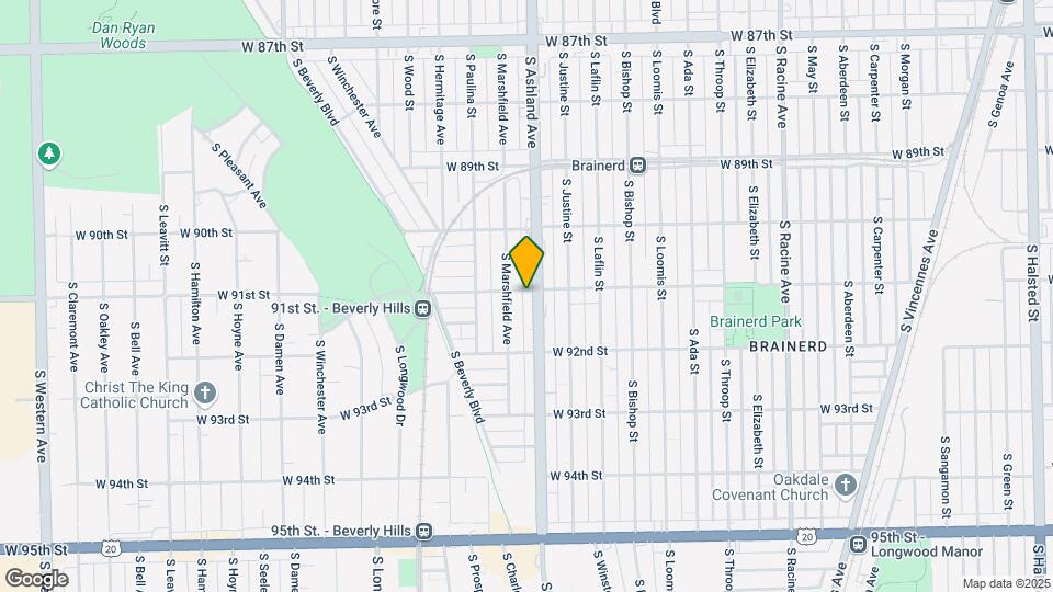 9100 S Ashland Ave Map and Location Details