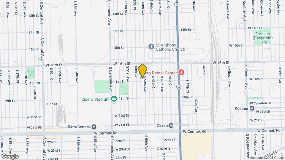 1638 S 50th Ave-Unit -1F Map and Location Details