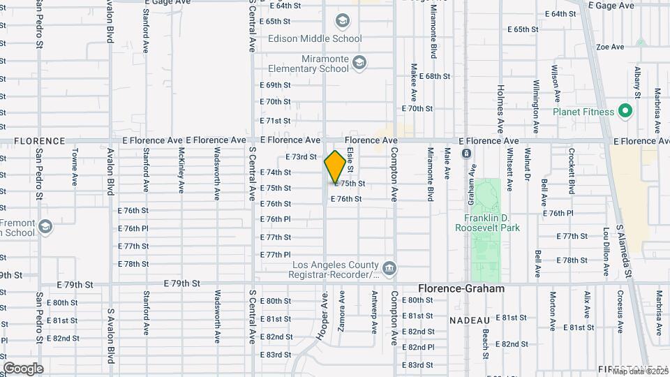1320 E 75th St Map and Location Details