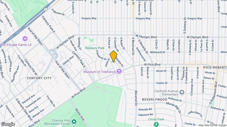 1318 S Roxbury Dr Map and Location Details