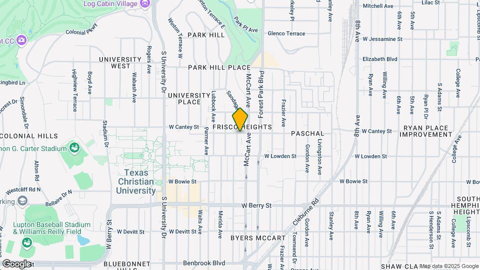TCU Student Housing Map and Location Details