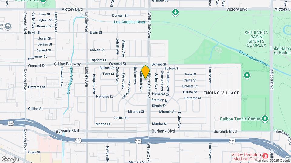 5917 White Oak Ave Map and Location Details