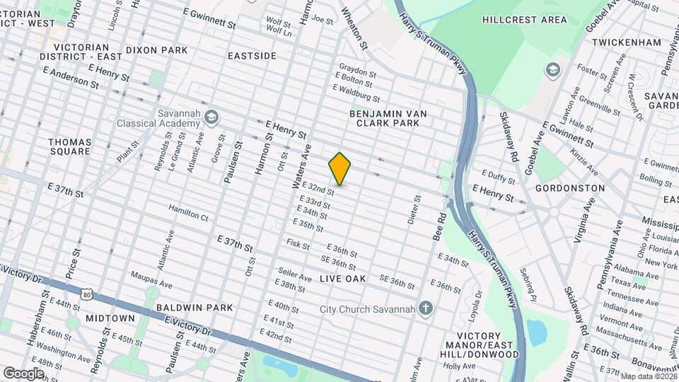 1212 E 32nd St Map and Location Details