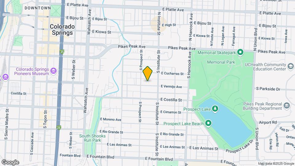 822 E Vermijo Ave Map and Location Details