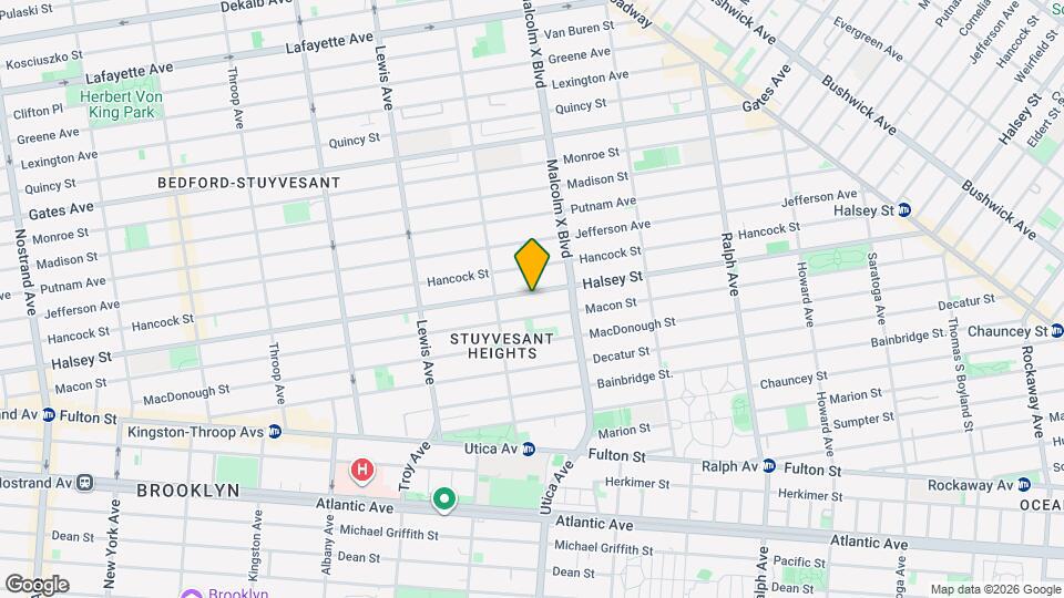 588 Halsey St, Unit 2 Map and Location Details