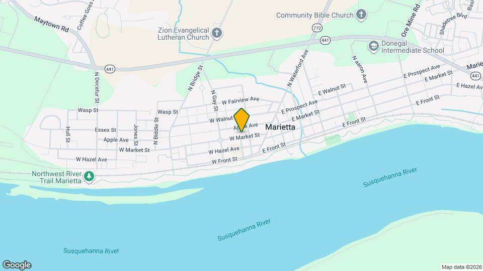 122-122 W Market St Map and Location Details