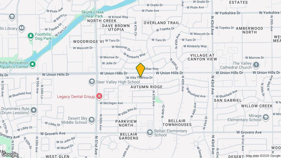 4743 W Villa Theresa Dr Map and Location Details