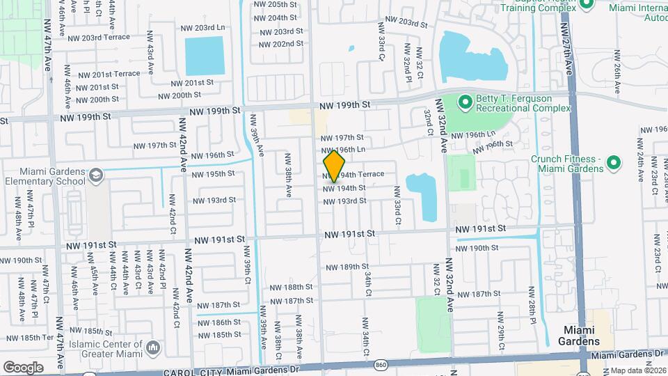 3611 NW 194th St Mapa y Detalles de la Ubicación