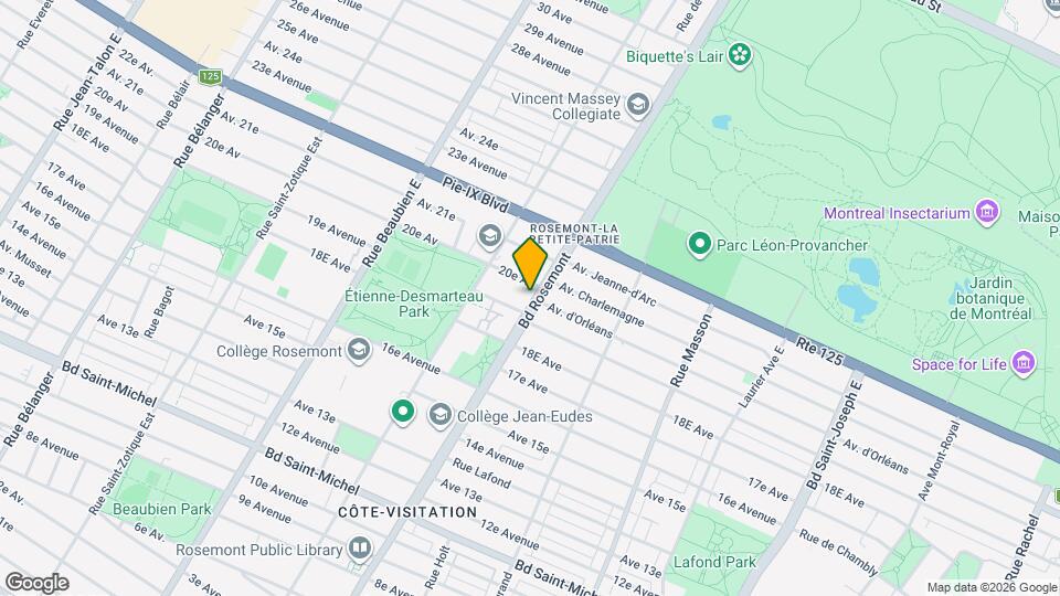 3891 Rosemont Boul Map and Location Details