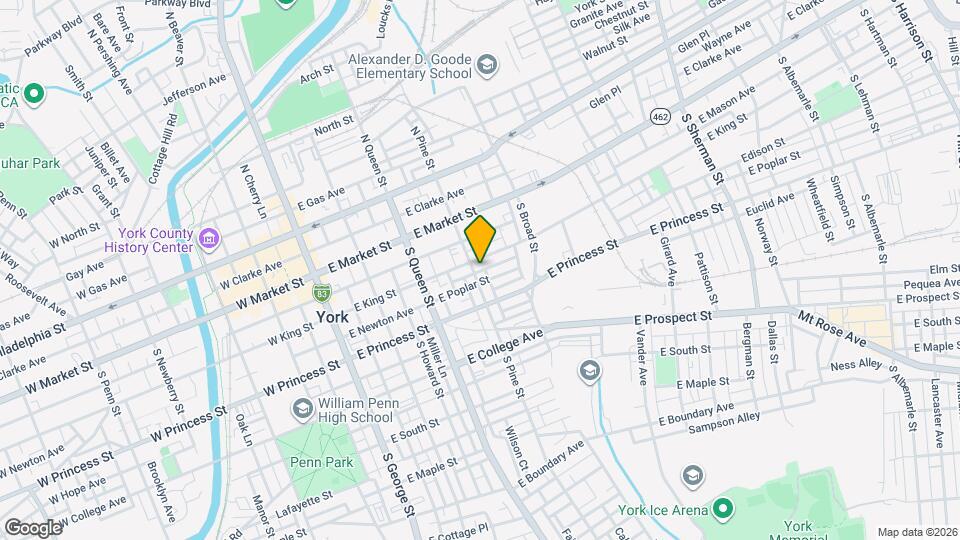 304 E King St Mapa y Detalles de la Ubicación