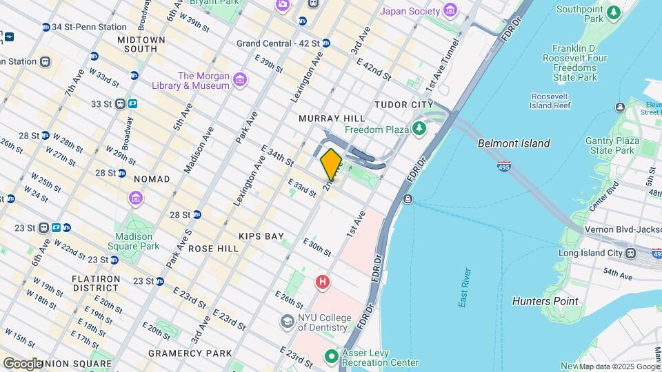 300 E 34th St Map and Location Details