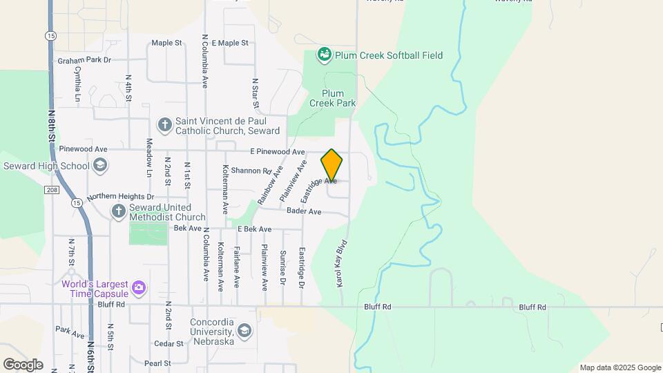 1710 Eastridge Ave Map and Location Details