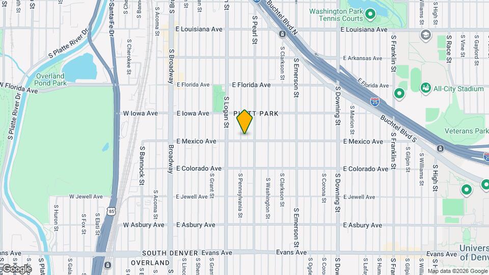 1692 S Pennsylvania St Mapa y Detalles de la Ubicación
