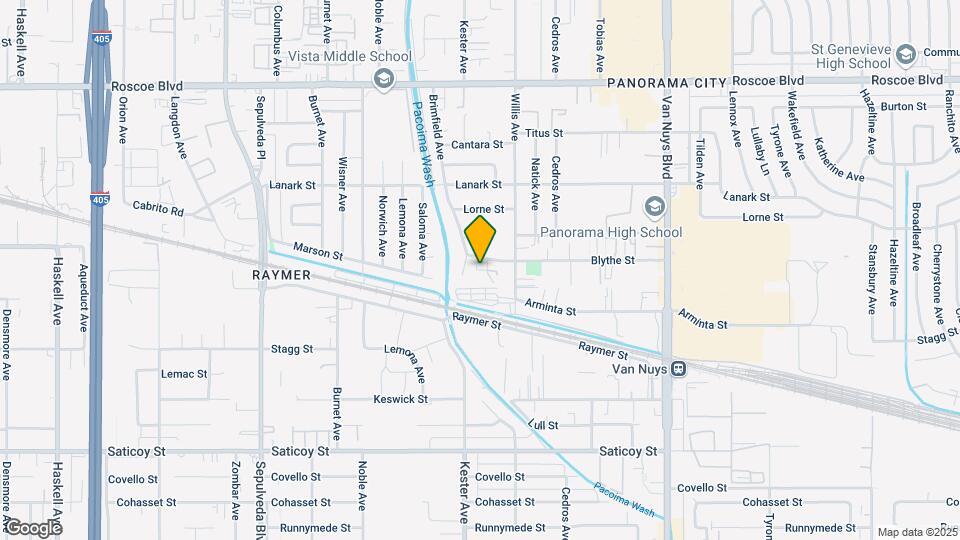 7925 Kester Ave Map and Location Details